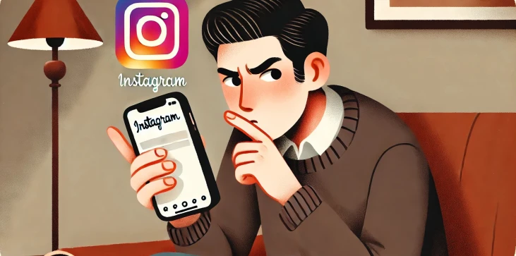 instagram&#39;da şüpheli bir kişi